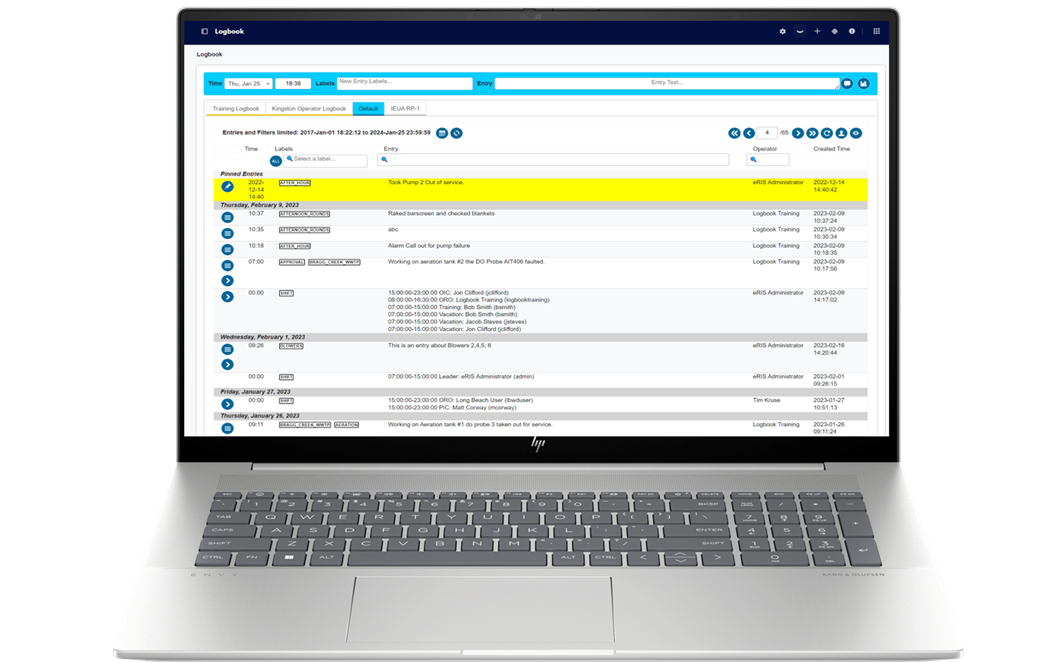 eRIS-LOG Screenshot